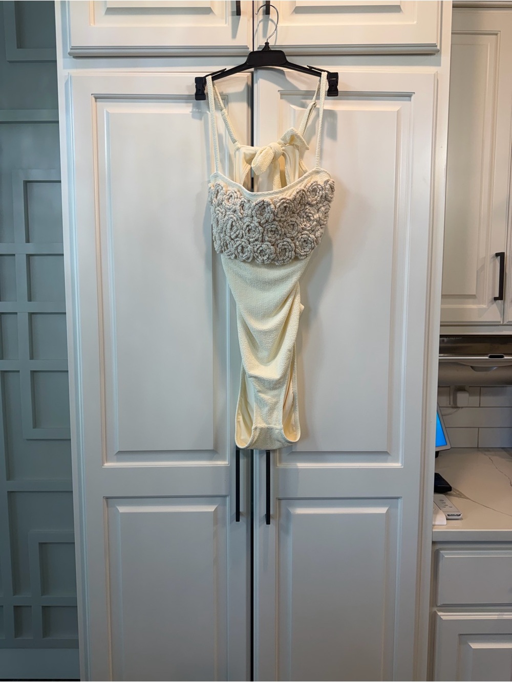 Antonio Melani M.G. Style Pearl, Textured, Crochet One Piece Swimsuit - Picture 7 of 11